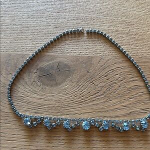 Vintage blue crystal choker